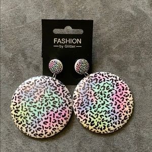 5 for $15 / 80’s style multicolor cheetah earrings